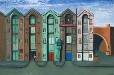 Warehouses by James Montgomery Cant - Auction record, sale price, and art valuation. Compare with similar artists and explore comparable artworks.