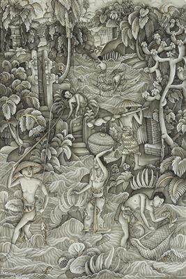 VILLAGE FISHING SCENE by I Made Budi - Auction record, sale price, and art valuation. Compare with similar artists and explore comparable artworks.