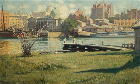 CUSTOMS HOUSE AND ST JOHN'S CATHEDRAL, BRISBANE, FROM KANGAROO POINT, c1924-26