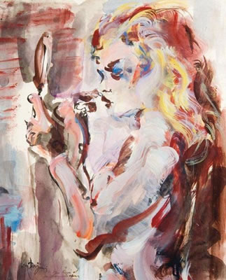 Femme au miroir by Gerard Pamboujian - Auction record, sale price, and art valuation. Compare with similar artists and explore comparable artworks.