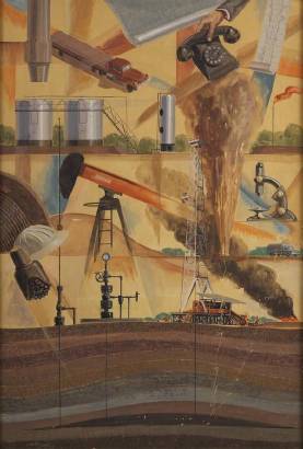 Sample artwork by Warner Hoople (1904 - 1989), known for landscape, industry - View similar artists and auction records