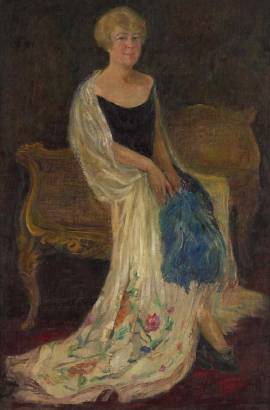 Portrait of Willie Cooper Hobby's Wife by Grace Spaulding John - Auction record, sale price, and art valuation. Compare with similar artists and explore comparable artworks.