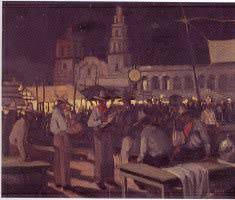 Fiesta in Villa de Santiago by Harry Anthony De Young - Auction record, sale price, and art valuation. Compare with similar artists and explore comparable artworks.