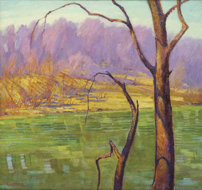 Trinity River Bottom, Fort Worth by Samuel Peters Ziegler - Auction record, sale price, and art valuation. Compare with similar artists and explore comparable artworks.