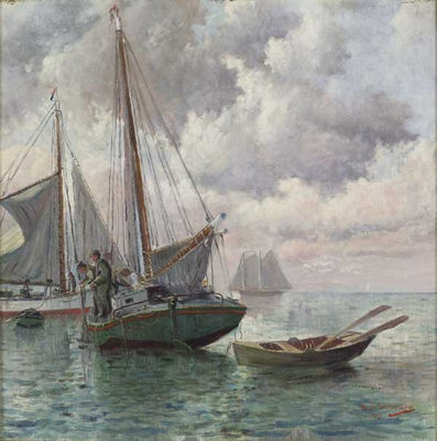 Oyster Sloops, Galveston, TX, 1917