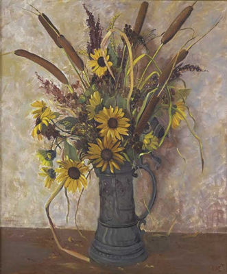 Still Life with Cattails