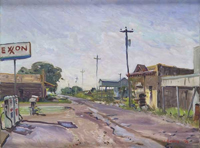 Sample artwork by John Erwin (1920 - 2009), known for rural landscape and military subject painting - View similar artists and auction records