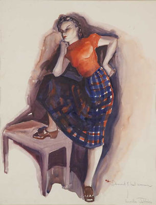 Sample artwork by Lucille Jeffries (1903 - 1950), known for landscape, still life, figure, graphics - View similar artists and auction records