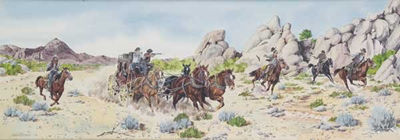 Sample artwork by Jodie Boren (Born 1926), known for western-family genre, landscape - View similar artists and auction records