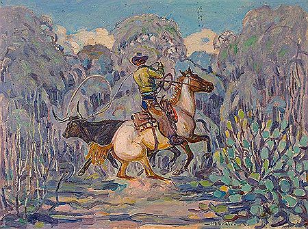 On the Chupadero Ranch, 1942 by Harold Bugbee - Auction record, sale price, and art valuation. Compare with similar artists and explore comparable artworks.