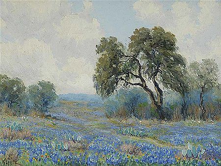 Bluebonnet Landscape by Viveano Lopez - Auction record, sale price, and art valuation. Compare with similar artists and explore comparable artworks.