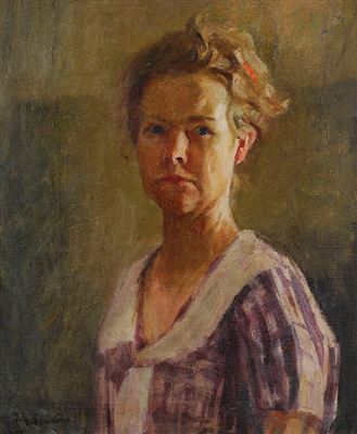 Sample artwork by Martha Simkins (1866 - 1969), known for interior, still life, portrait - View similar artists and auction records