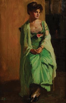 Girl in Green Dress