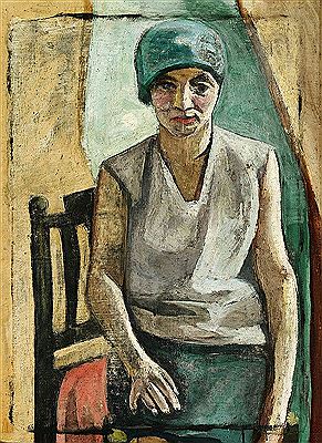 Sitzende Frau mit blauem Hut (Marietta O.) by Karl Tratt - Auction record, sale price, and art valuation. Compare with similar artists and explore comparable artworks.