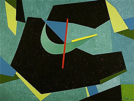 Untitled (Geometrische Formen vor Blau)