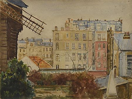 "Paysage au moulin de la Galette"