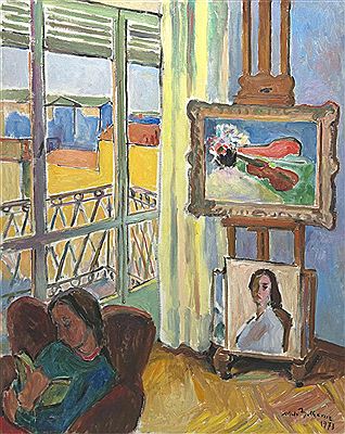 "" The table on the easel ""