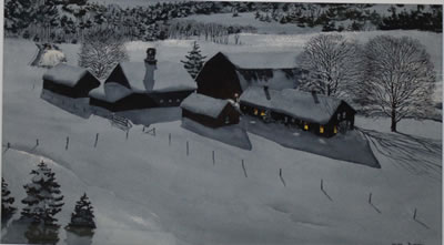 Barn in Winter Moscow VT