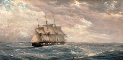 Seascape with Man-of-War