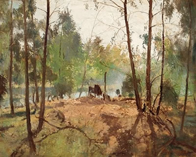 Along the Creek by Lance Vaiben Solomon - Auction record, sale price, and art valuation. Compare with similar artists and explore comparable artworks.