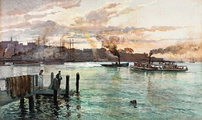Circular quay, Sydney by Julian Rossi Ashton - Auction record, sale price, and art valuation. Compare with similar artists and explore comparable artworks.