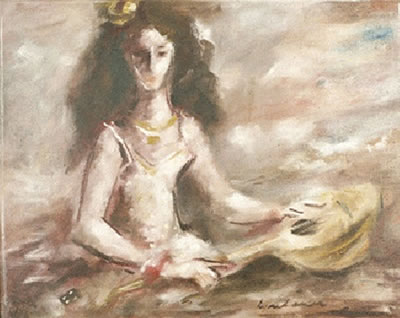 Girl with Lute