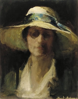Portrait of Josephine Muntz-Adams: The Summer Hat (Self Portrait)