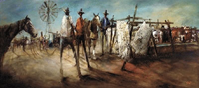 Sample artwork by Hugh David Sawrey (1919 - 1999), known for easel and mural painting, drawing - View similar artists and auction records