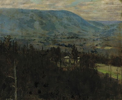 Blue Valley by Nora Gurdon - Auction record, sale price, and art valuation. Compare with similar artists and explore comparable artworks.