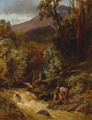 Fossicking for Gold by Charles Rolando - Auction record, sale price, and art valuation. Compare with similar artists and explore comparable artworks.
