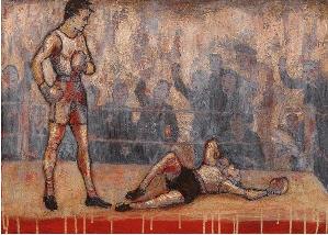 The Knock-Out by Russell Freeman - Auction record, sale price, and art valuation. Compare with similar artists and explore comparable artworks.