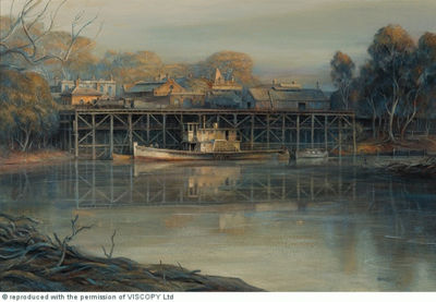 Echuca Riverfront by Kenneth William David Jack - Auction record, sale price, and art valuation. Compare with similar artists and explore comparable artworks.