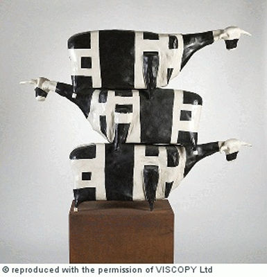 Three Cows Stacked