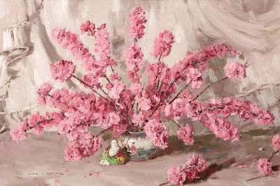 Pink Peach Blossom by Alan Douglas Baker - Auction record, sale price, and art valuation. Compare with similar artists and explore comparable artworks.