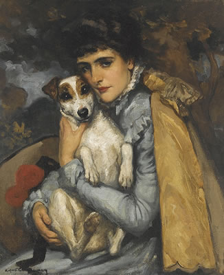 Jeanne with her Terrier