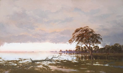 The Flood on the Darling River, New South Wales c1890