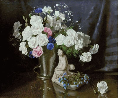 Carnations, Cornflowers and Forget-Me-Nots