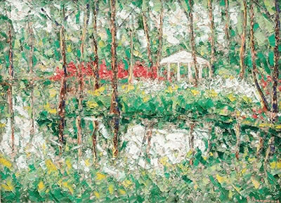 Sample artwork by Paul Beauvais (Born 1966), known for impressionist scene painting - View similar artists and auction records