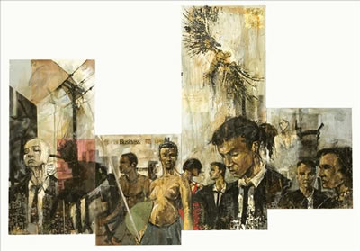 Icarus- Scapegoat for an Atrocity Polyptych by Guy Denning - Auction record, sale price, and art valuation. Compare with similar artists and explore comparable artworks.