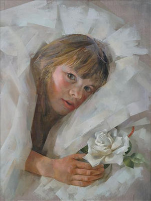 Corinne with a Rose