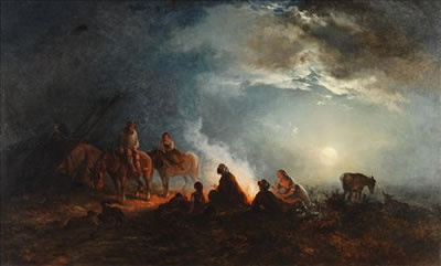 Sample artwork by George Augustus Williams (1814 - 1901), known for riverscapes, moonlit landscapes, and seascape painting - View similar artists and auction records