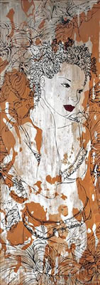 Sample artwork by Dora (Born 1977), known for street art painting, illustration, graffiti - View similar artists and auction records