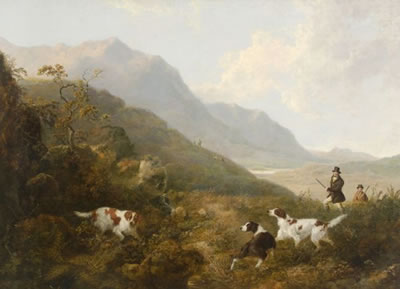 Shooting in a moorland landscape