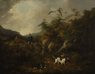 Shooting in a highland landscape