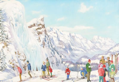 Skiing scene