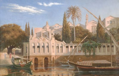 A palace on the Nile at Cairo by Johann Ludwig Rudolf Durheim - Auction record, sale price, and art valuation. Compare with similar artists and explore comparable artworks.