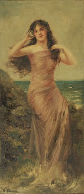 Classical maiden on the shore; Classical paiden on a terrace (2)