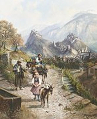 Sample artwork by Franz Adolf Christian Muller (1841 - 1903), known for landscape, rural genre painting - View similar artists and auction records