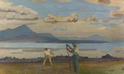 Sommerliche Seeuferpartie mit Feldarbeitern by Abraham Hermanjat - Auction record, sale price, and art valuation. Compare with similar artists and explore comparable artworks.