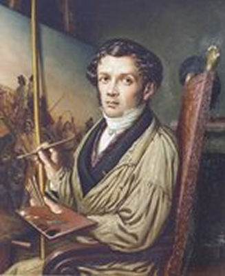 Porträt des Malers Léopold Robert in seinem Atelier
